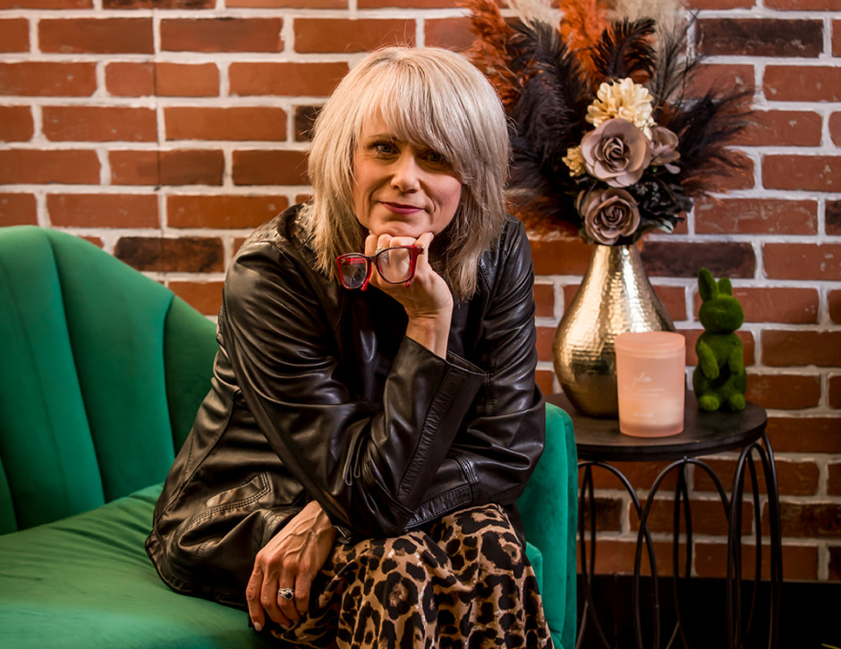 Hairstylist sitting in hair salon